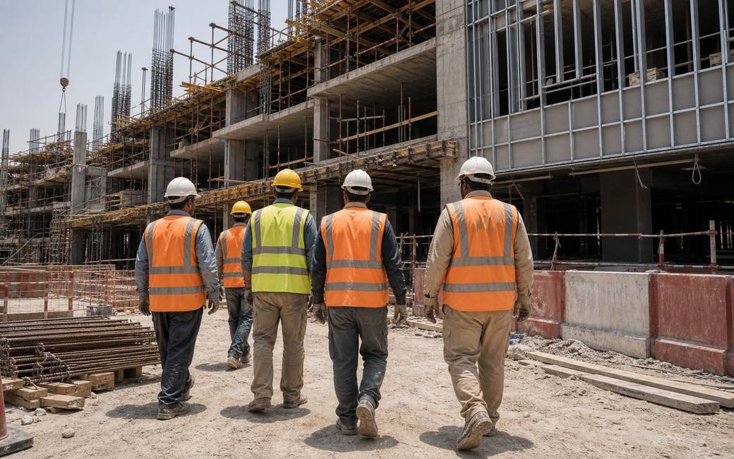 Representative TICC team reviewing commercial development construction works in Saudi Arabia