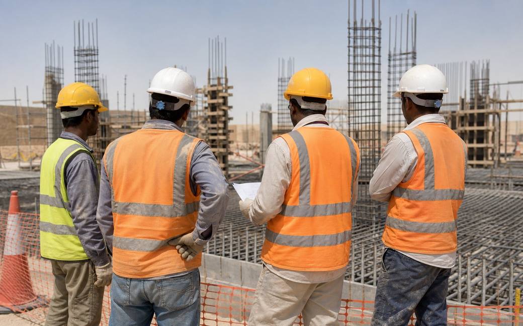 Representative TICC team reviewing public sector construction works in Saudi Arabia