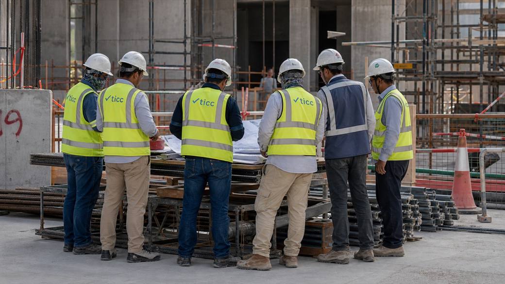 Representative TICC team coordinating with project partners on site